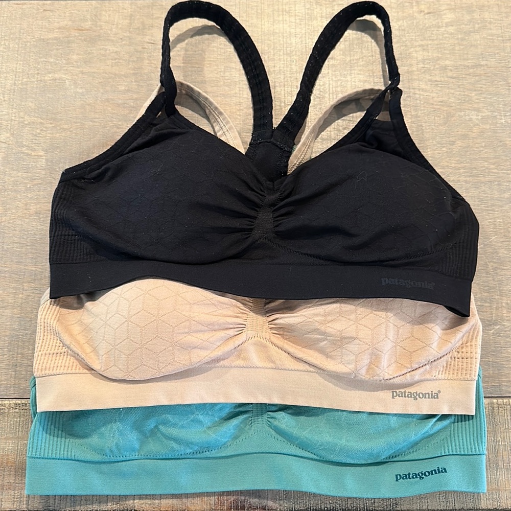 Three Patagonia Sport Bras